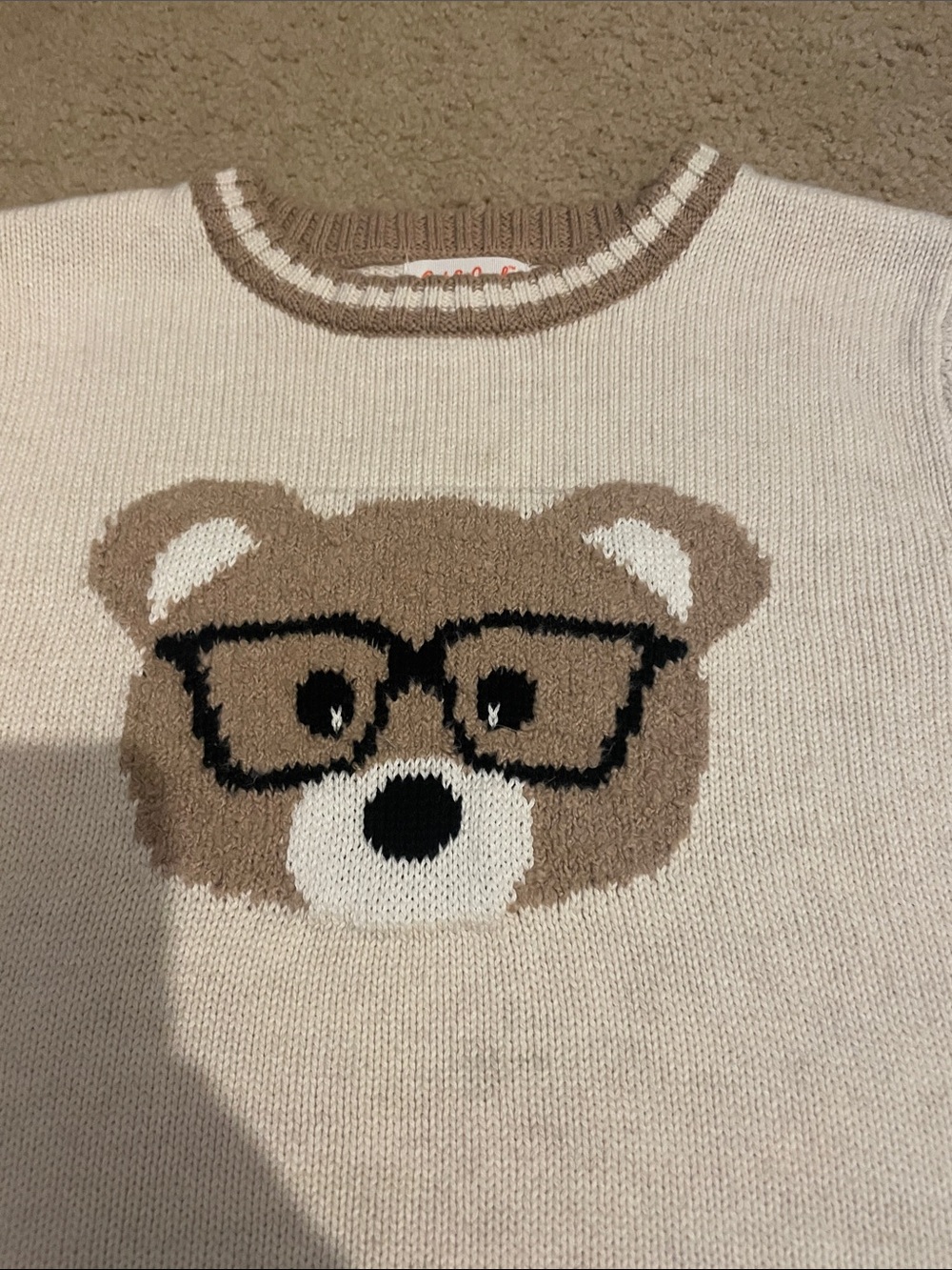 Cat & Jack Boys Bear Sweater - Picture 4 of 5
